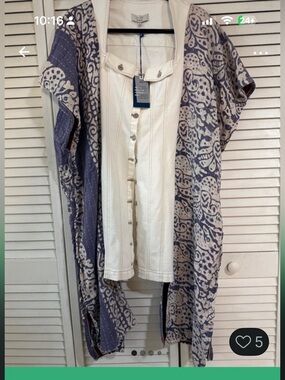 Upcycled Purple Kantha and cream denim Dress